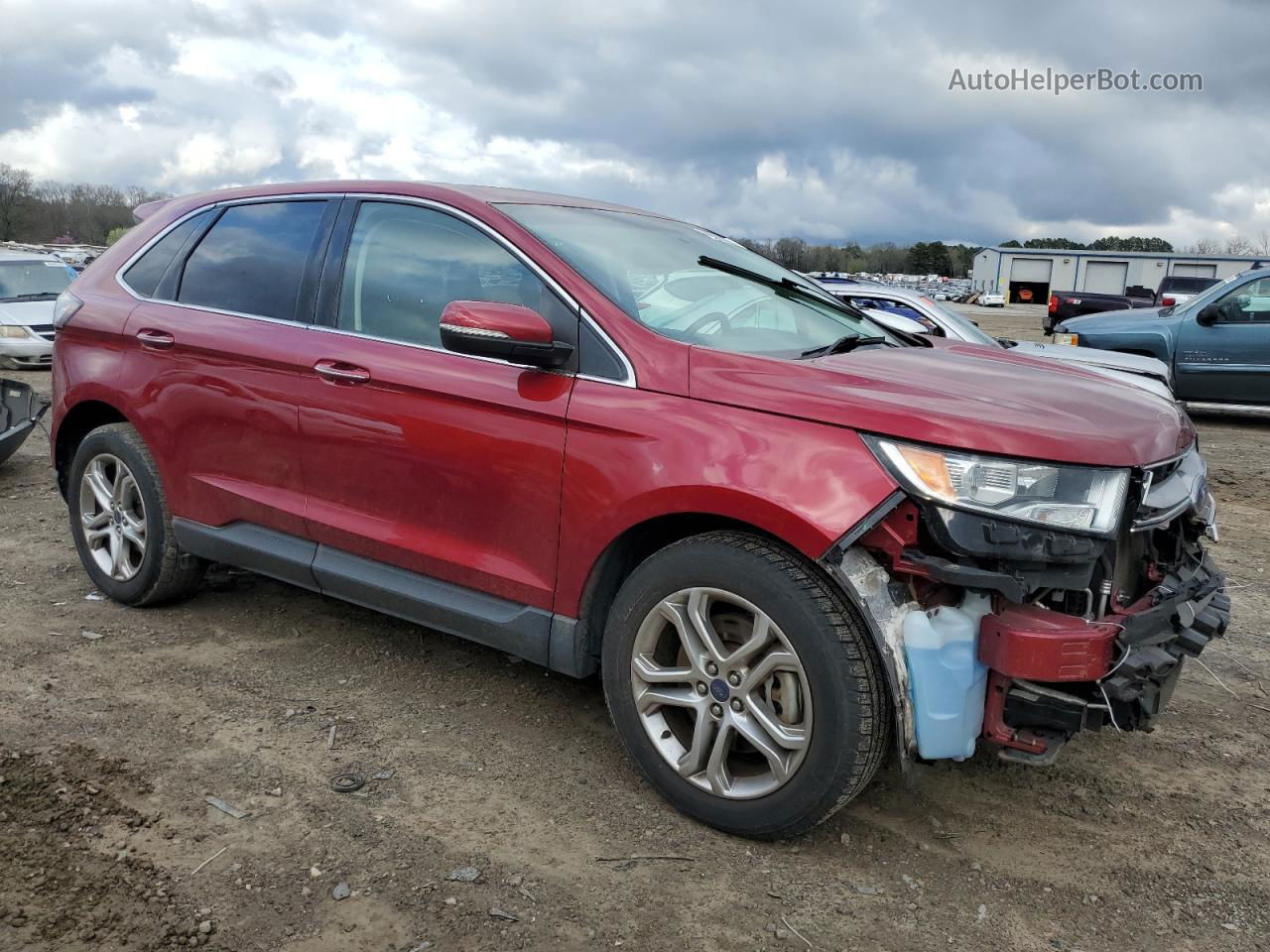 2016 Ford Edge Titanium Red vin: 2FMPK4K82GBB30885