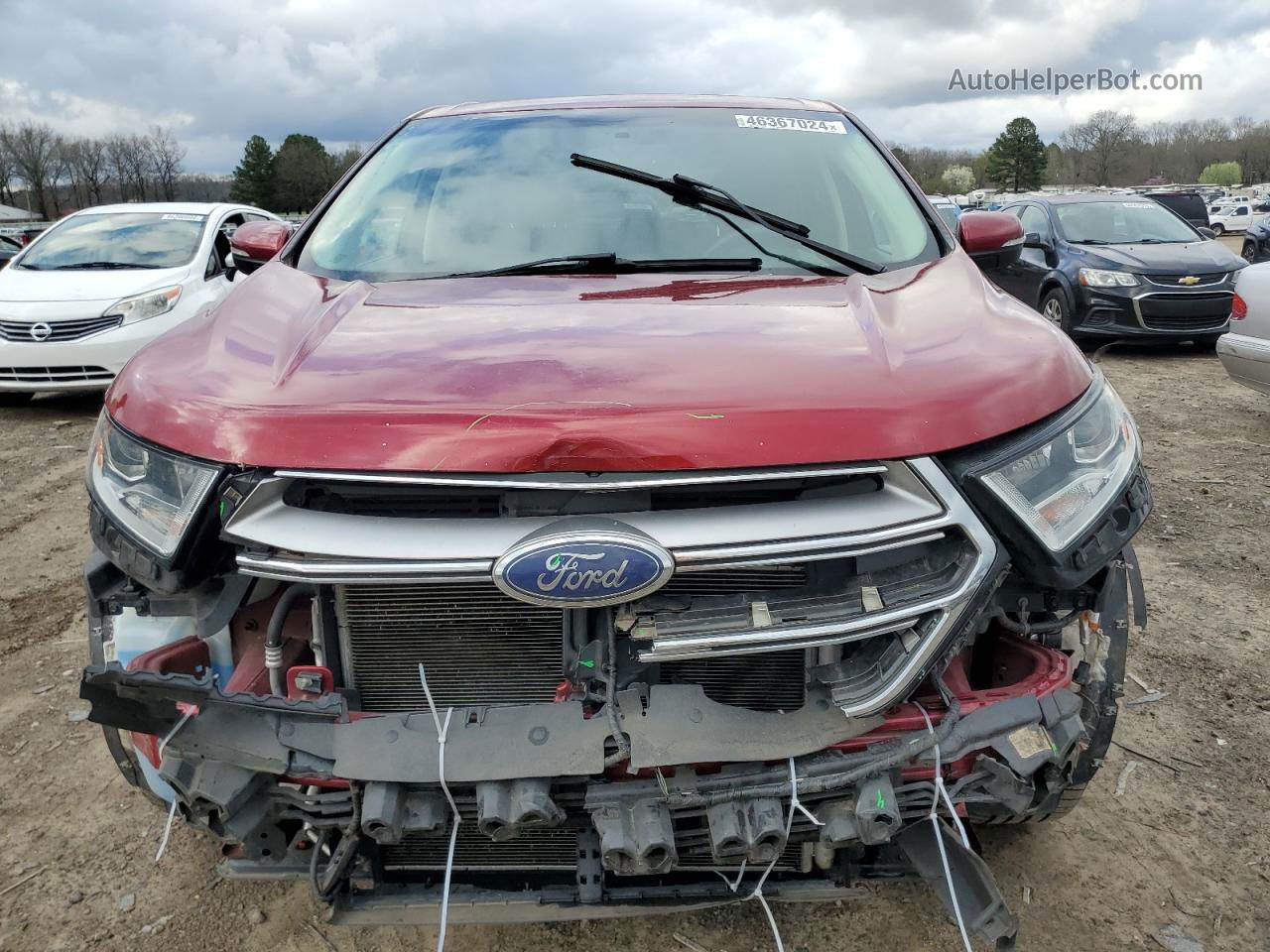 2016 Ford Edge Titanium Red vin: 2FMPK4K82GBB30885