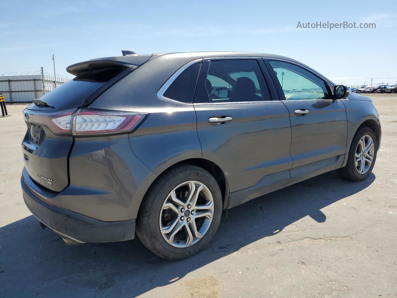 2016 Ford Edge Titanium Серый vin: 2FMPK4K82GBB95140