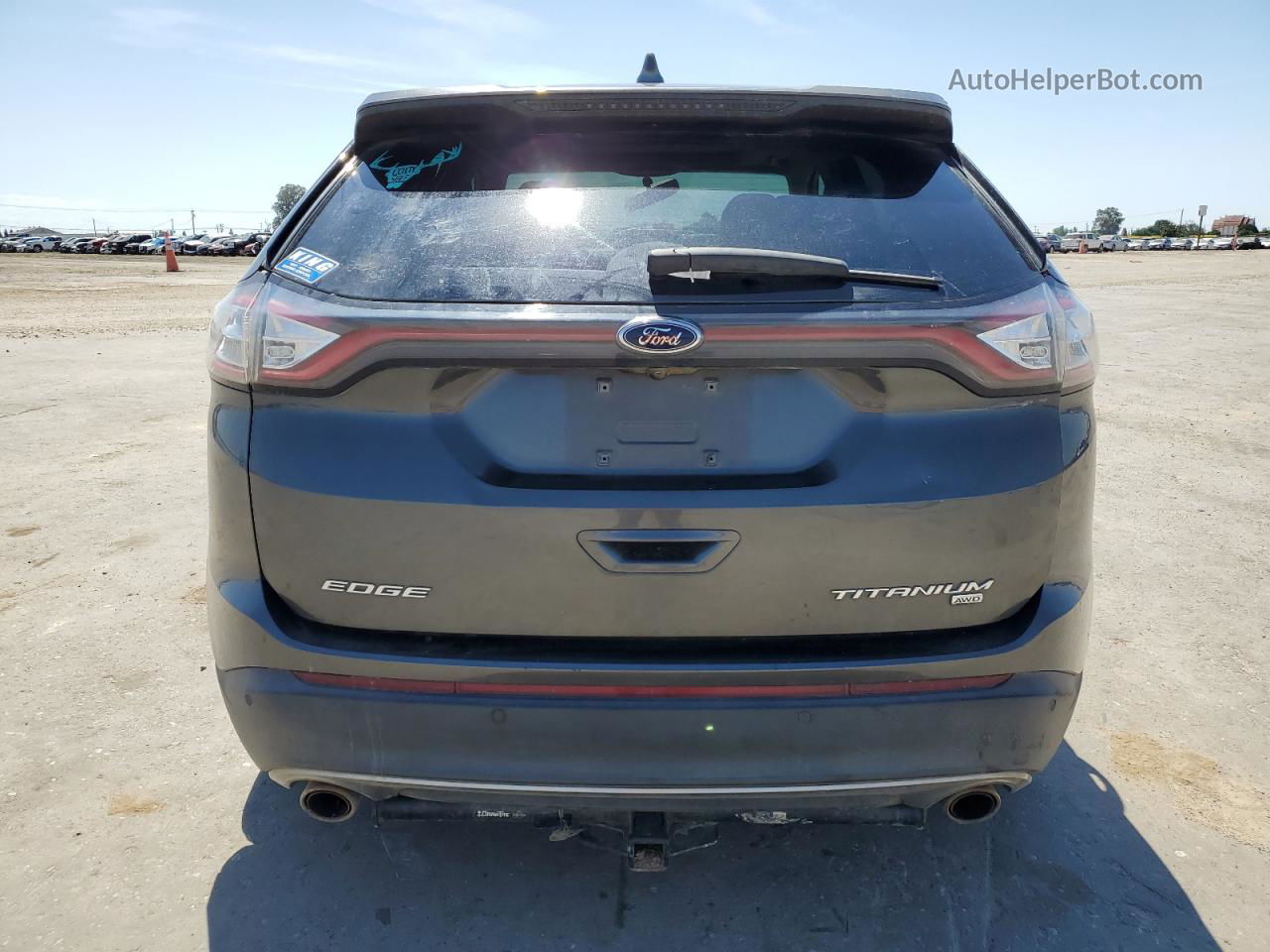 2016 Ford Edge Titanium Серый vin: 2FMPK4K82GBB95140