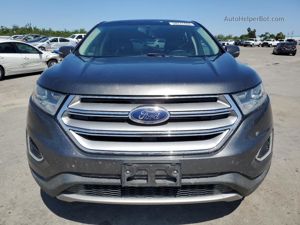 2016 Ford Edge Titanium Серый vin: 2FMPK4K82GBB95140