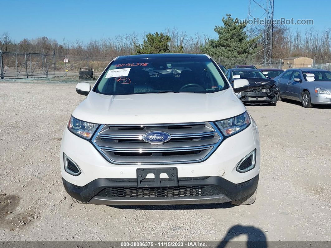 2016 Ford Edge Titanium White vin: 2FMPK4K82GBC13507