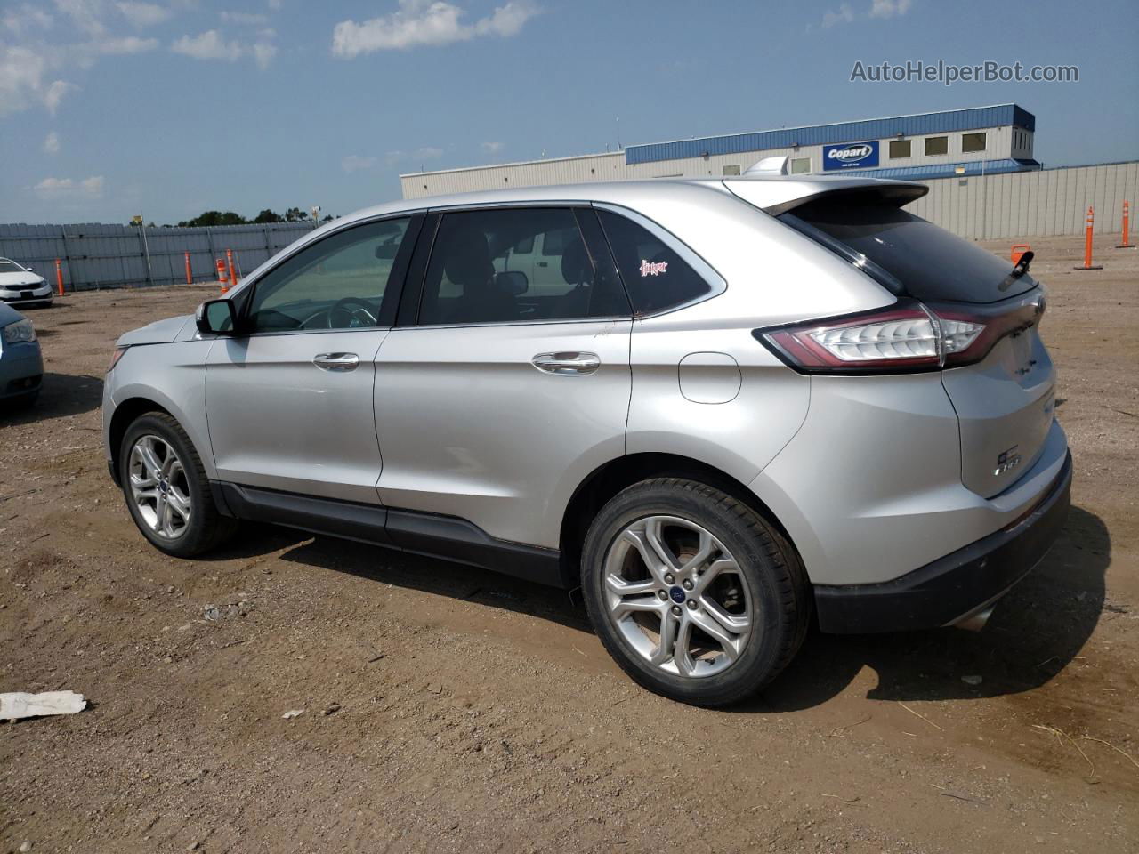 2017 Ford Edge Titanium Серебряный vin: 2FMPK4K82HBB89601