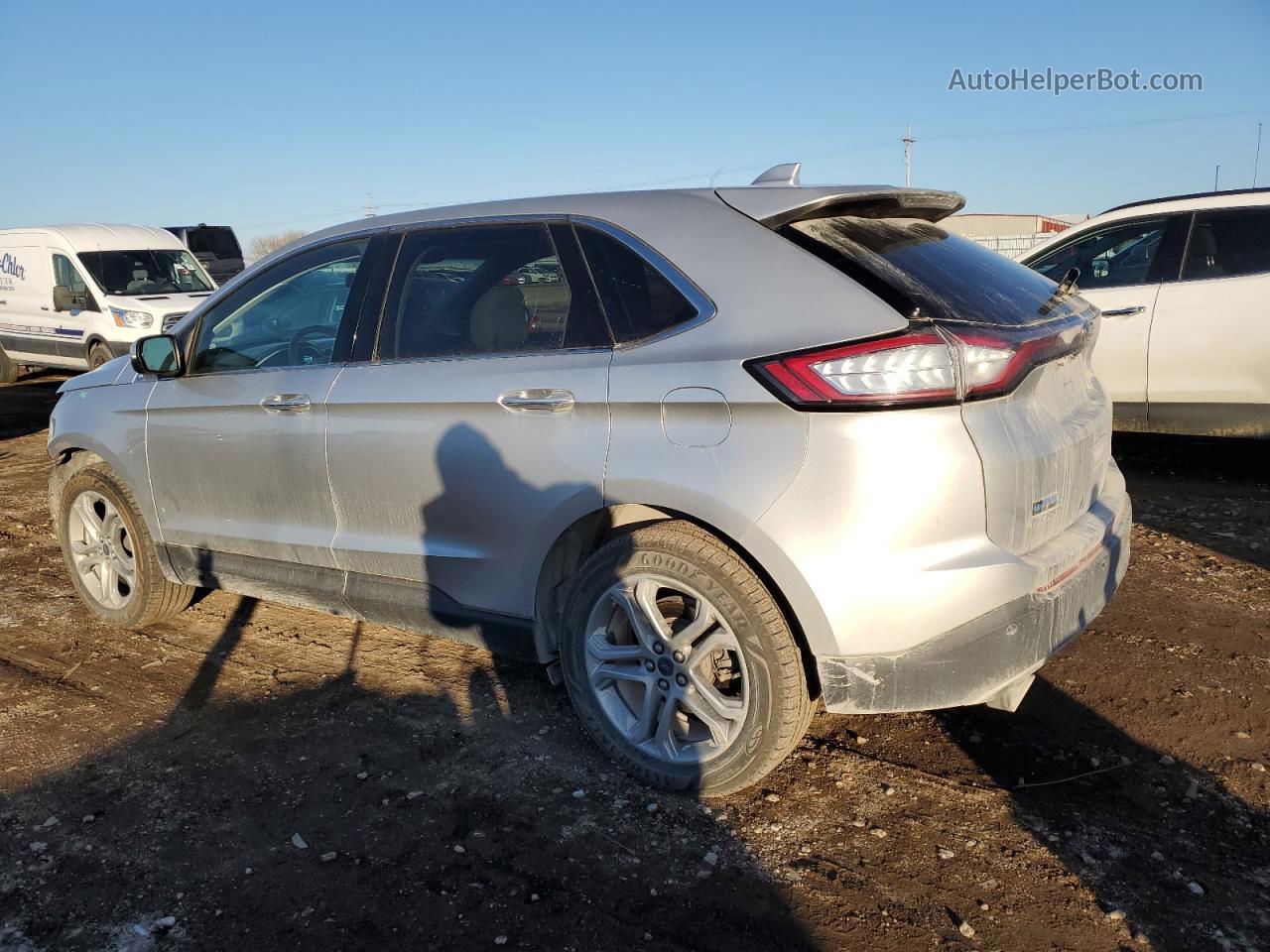 2017 Ford Edge Titanium Silver vin: 2FMPK4K82HBB89601