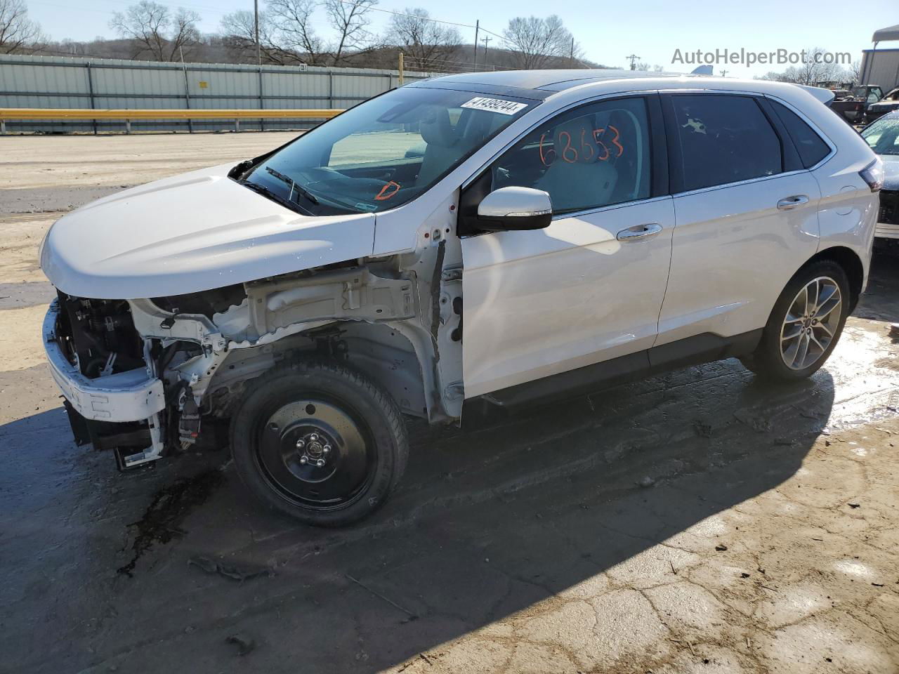 2017 Ford Edge Titanium White vin: 2FMPK4K82HBC69271