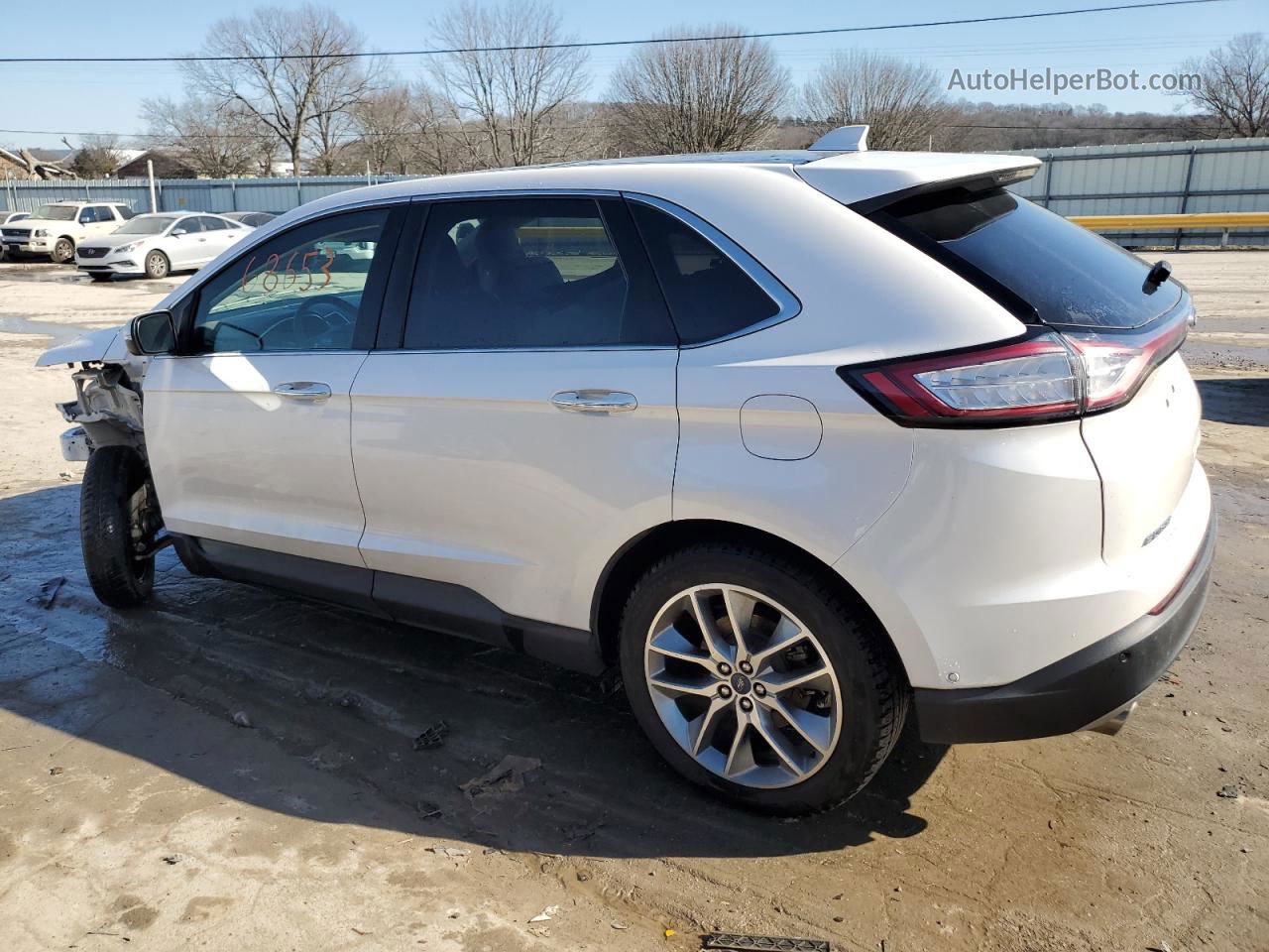 2017 Ford Edge Titanium White vin: 2FMPK4K82HBC69271