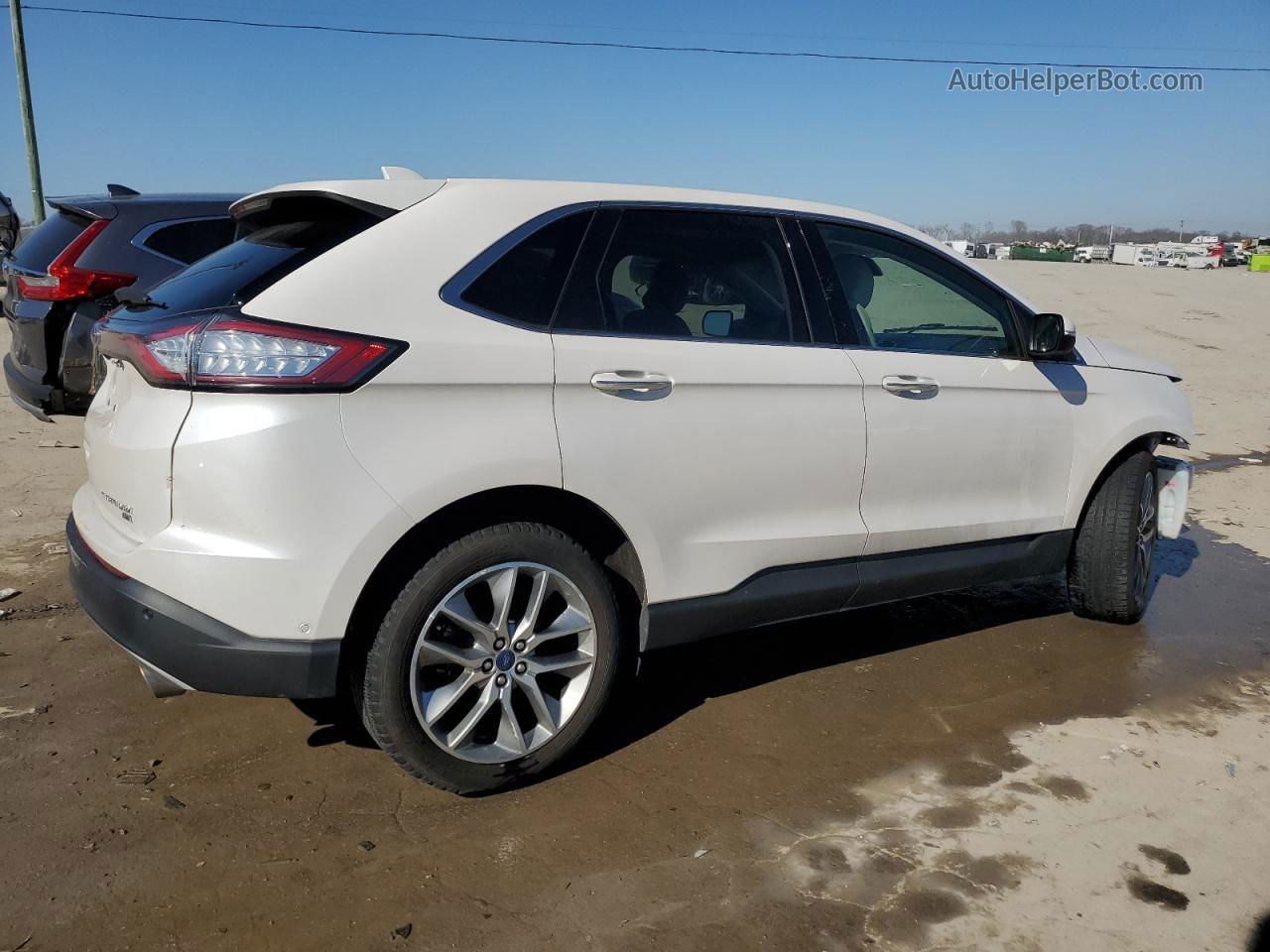 2017 Ford Edge Titanium White vin: 2FMPK4K82HBC69271