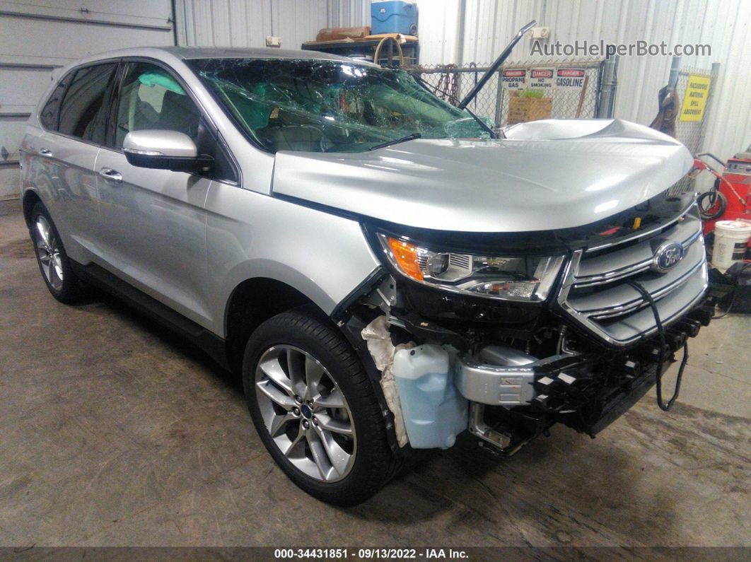 2018 Ford Edge Titanium Silver vin: 2FMPK4K82JBB63120