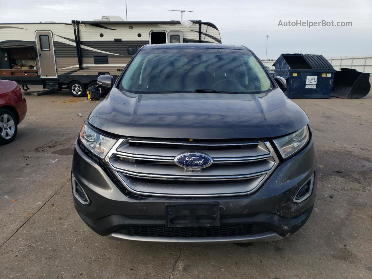 2015 Ford Edge Titanium Gray vin: 2FMPK4K83FBB67281