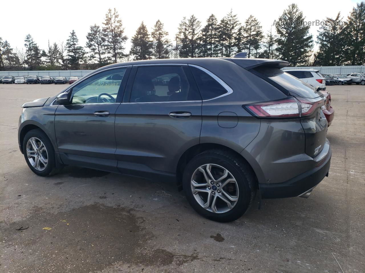 2015 Ford Edge Titanium Gray vin: 2FMPK4K83FBB67281