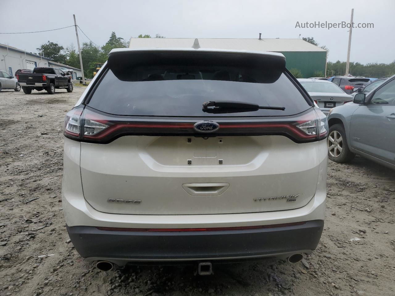 2017 Ford Edge Titanium White vin: 2FMPK4K83HBB77294