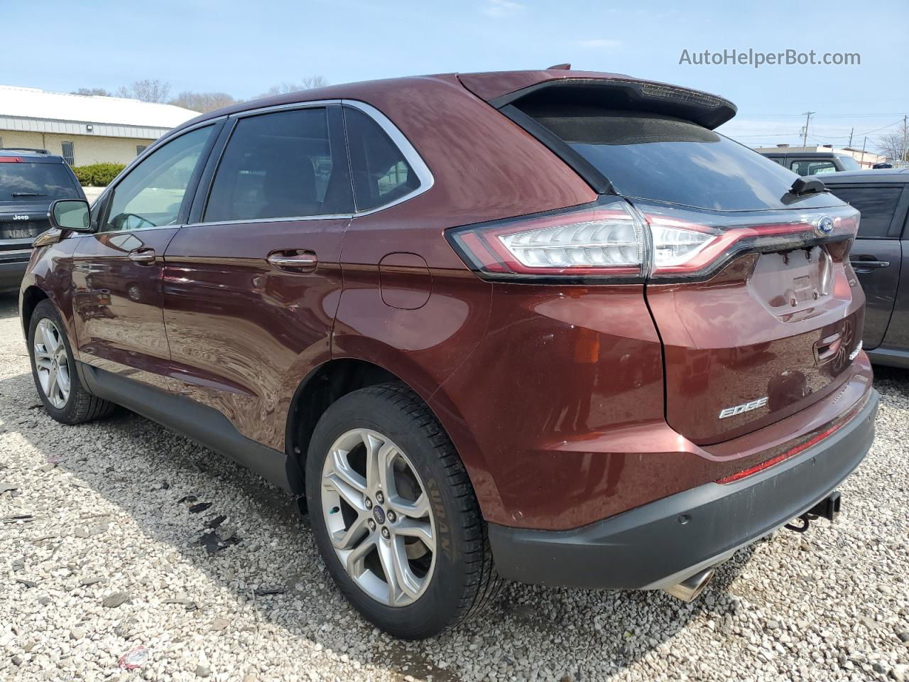 2015 Ford Edge Titanium Brown vin: 2FMPK4K84FBB15691