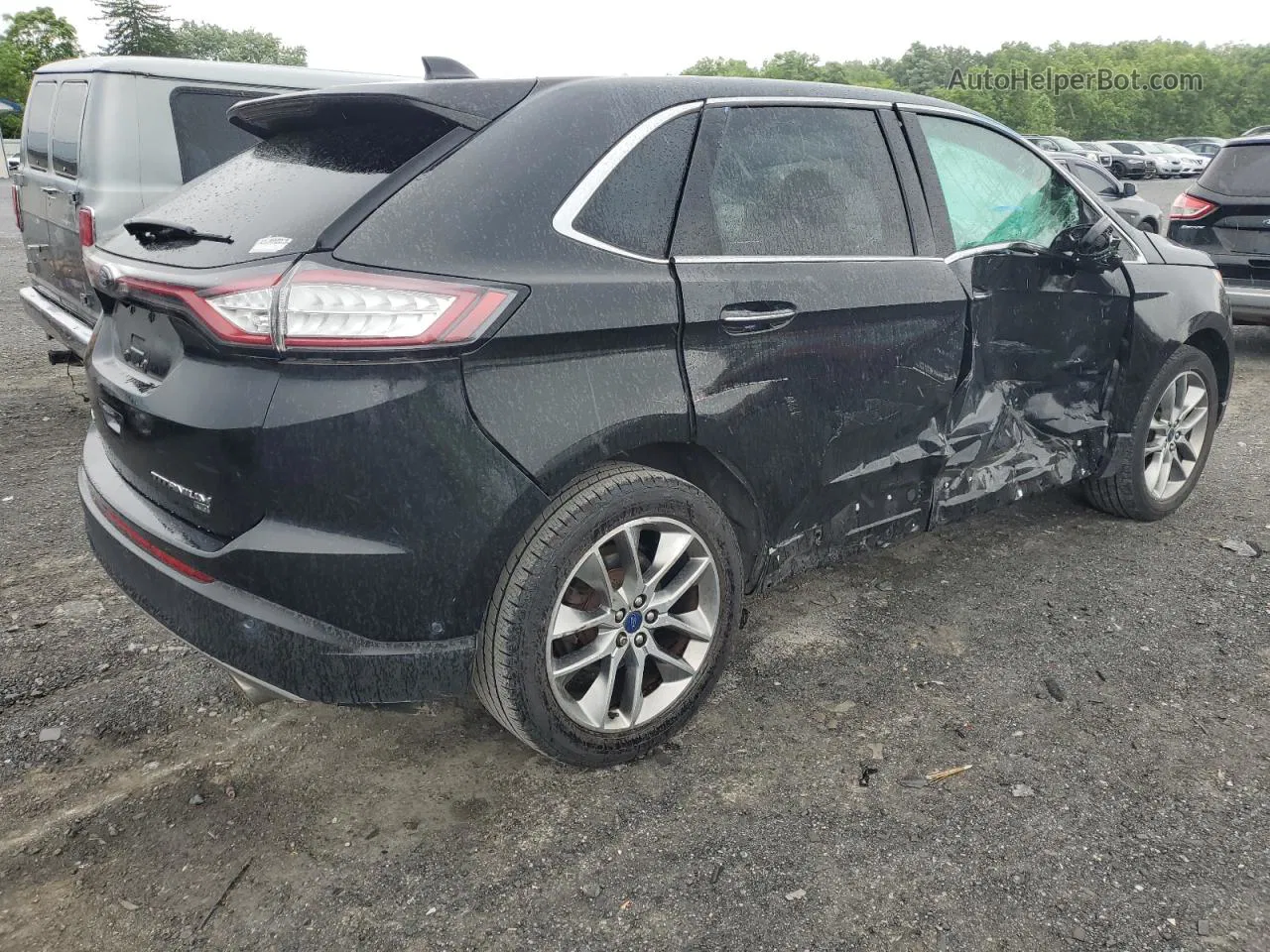 2015 Ford Edge Titanium Black vin: 2FMPK4K84FBC41937