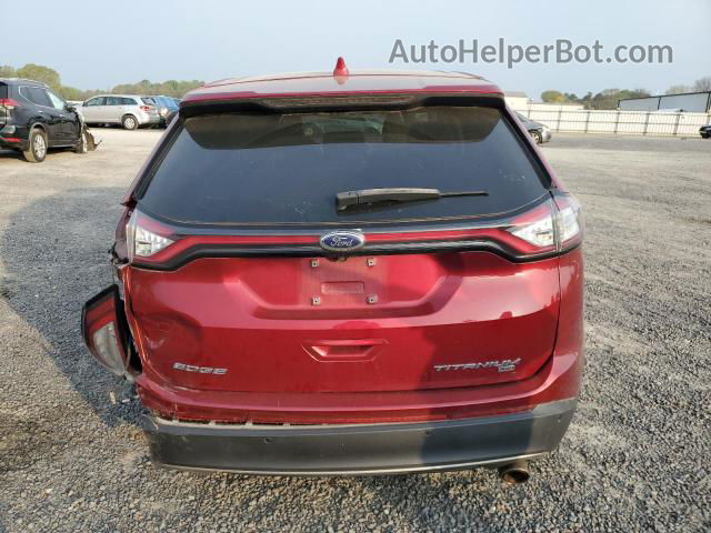 2016 Ford Edge Titanium Red vin: 2FMPK4K84GBC09247