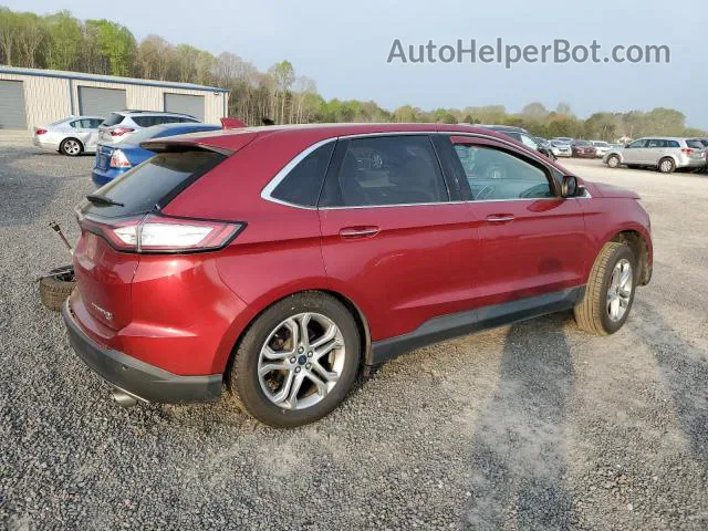 2016 Ford Edge Titanium Red vin: 2FMPK4K84GBC09247