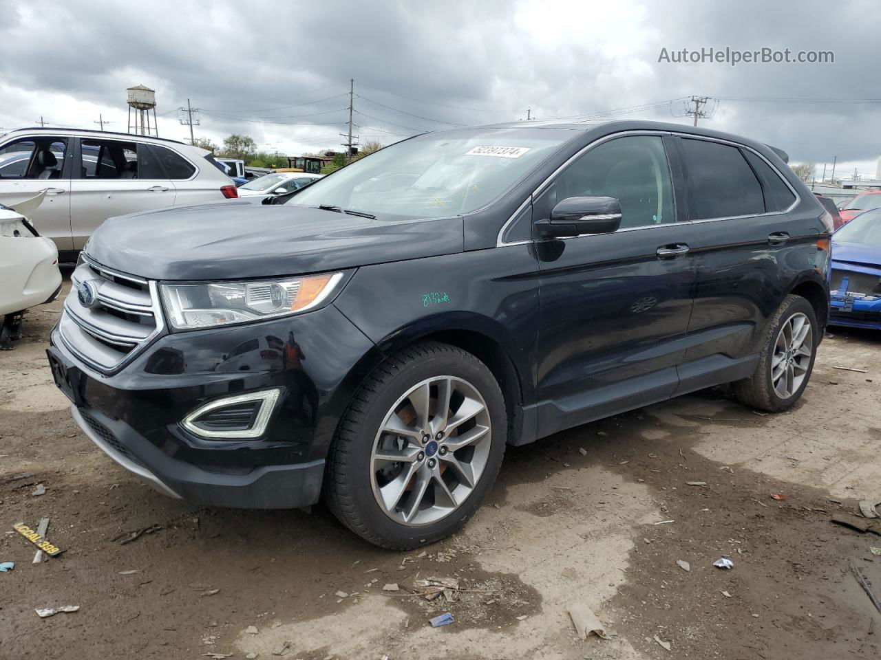 2017 Ford Edge Titanium Black vin: 2FMPK4K84HBB67244