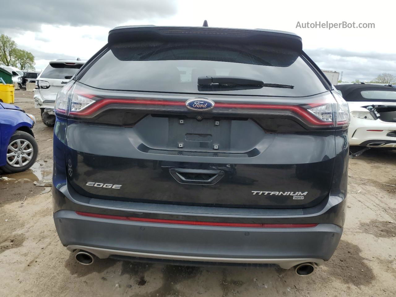 2017 Ford Edge Titanium Black vin: 2FMPK4K84HBB67244