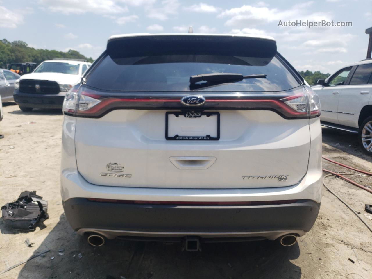 2018 Ford Edge Titanium White vin: 2FMPK4K84JBB55732