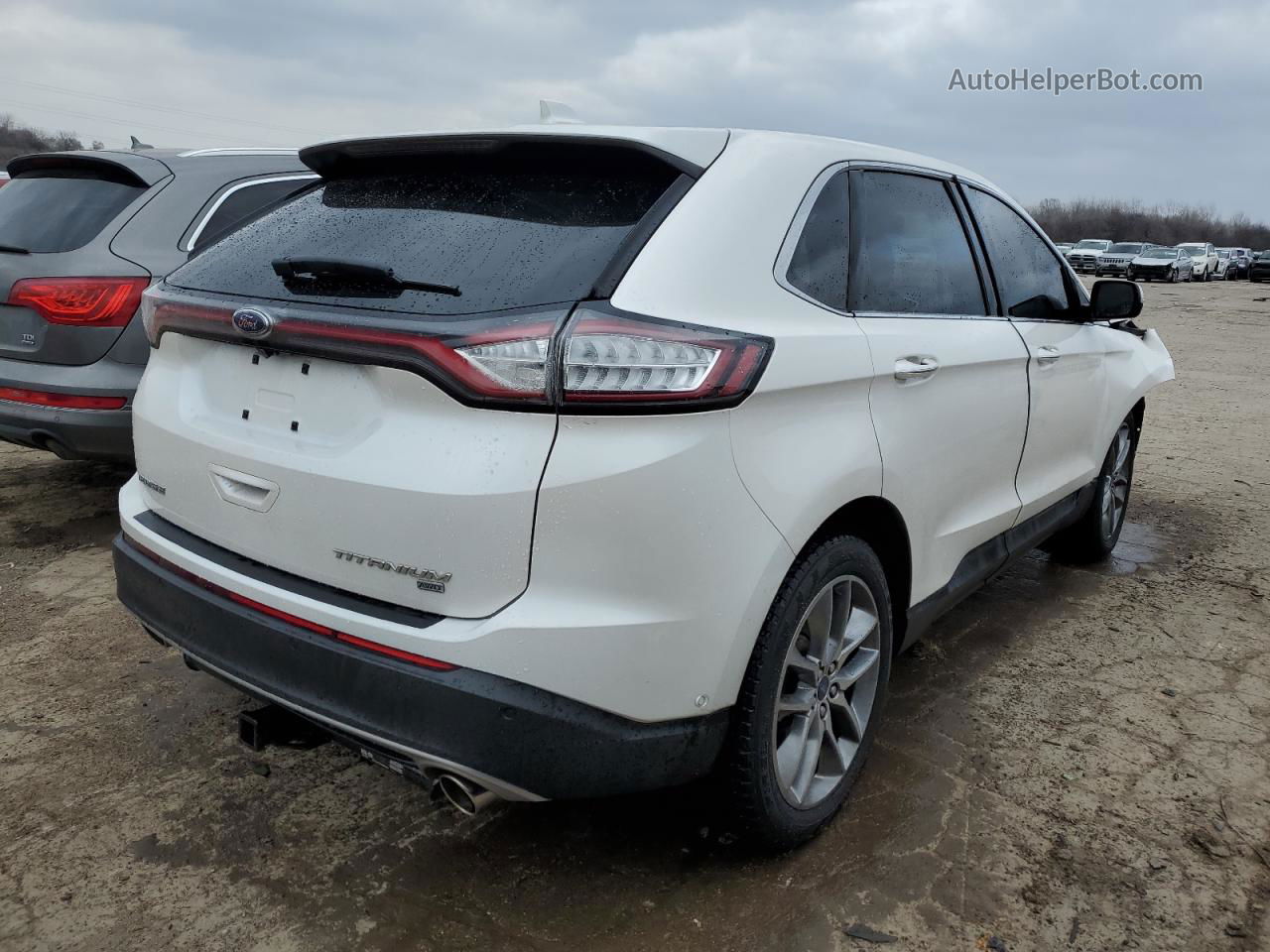 2015 Ford Edge Titanium Белый vin: 2FMPK4K85FBB71817