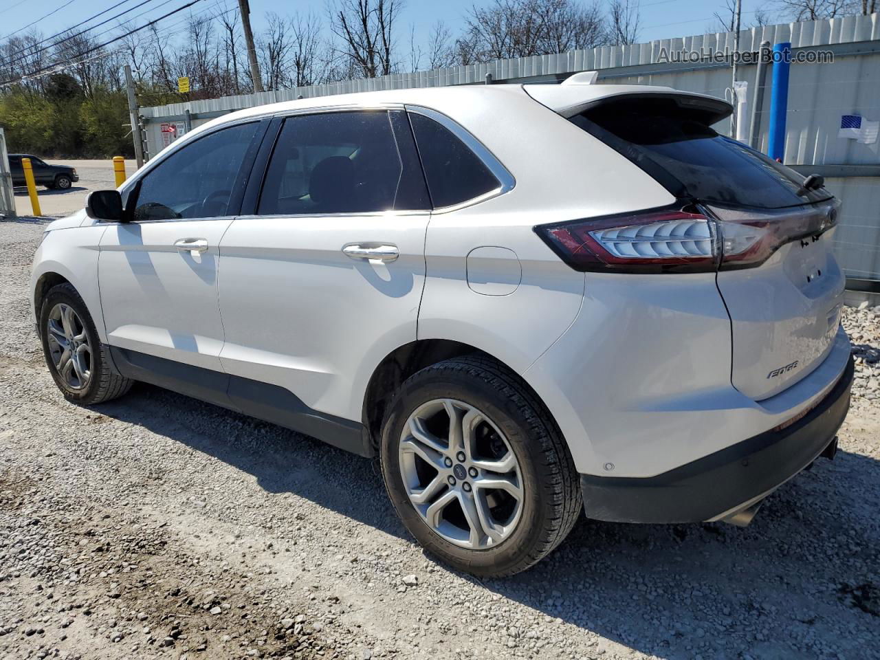 2015 Ford Edge Titanium White vin: 2FMPK4K85FBC38464