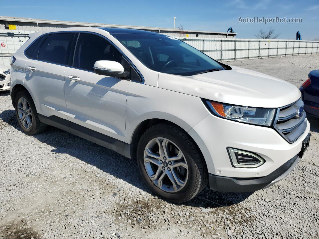 2015 Ford Edge Titanium Белый vin: 2FMPK4K85FBC38464