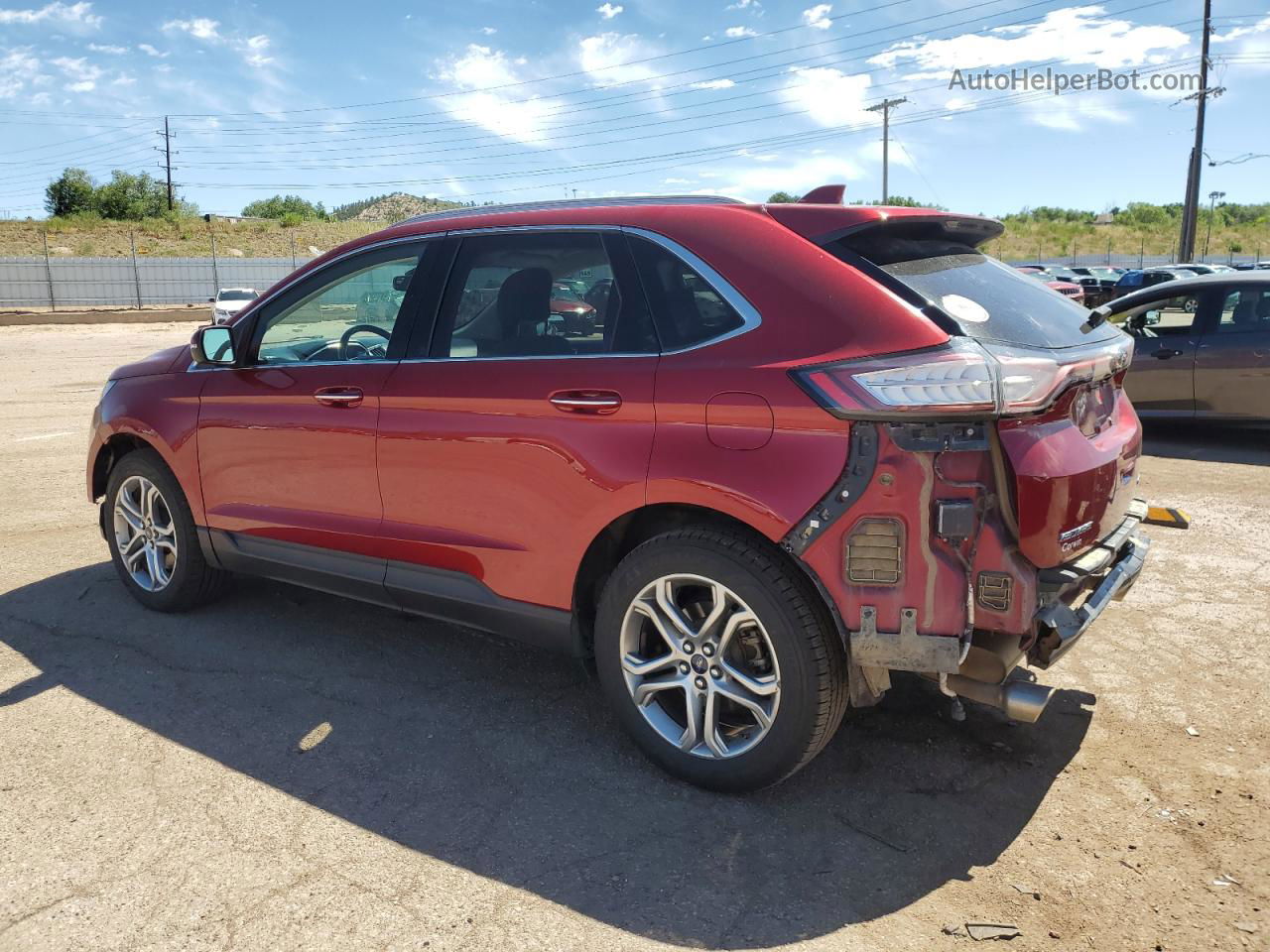 2016 Ford Edge Titanium Красный vin: 2FMPK4K85GBB23834