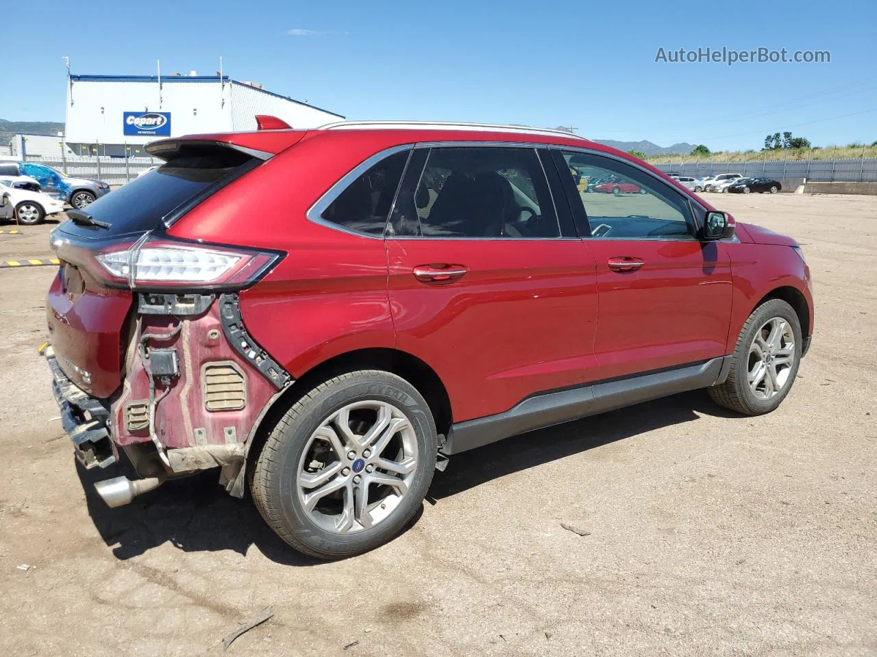 2016 Ford Edge Titanium Красный vin: 2FMPK4K85GBB23834