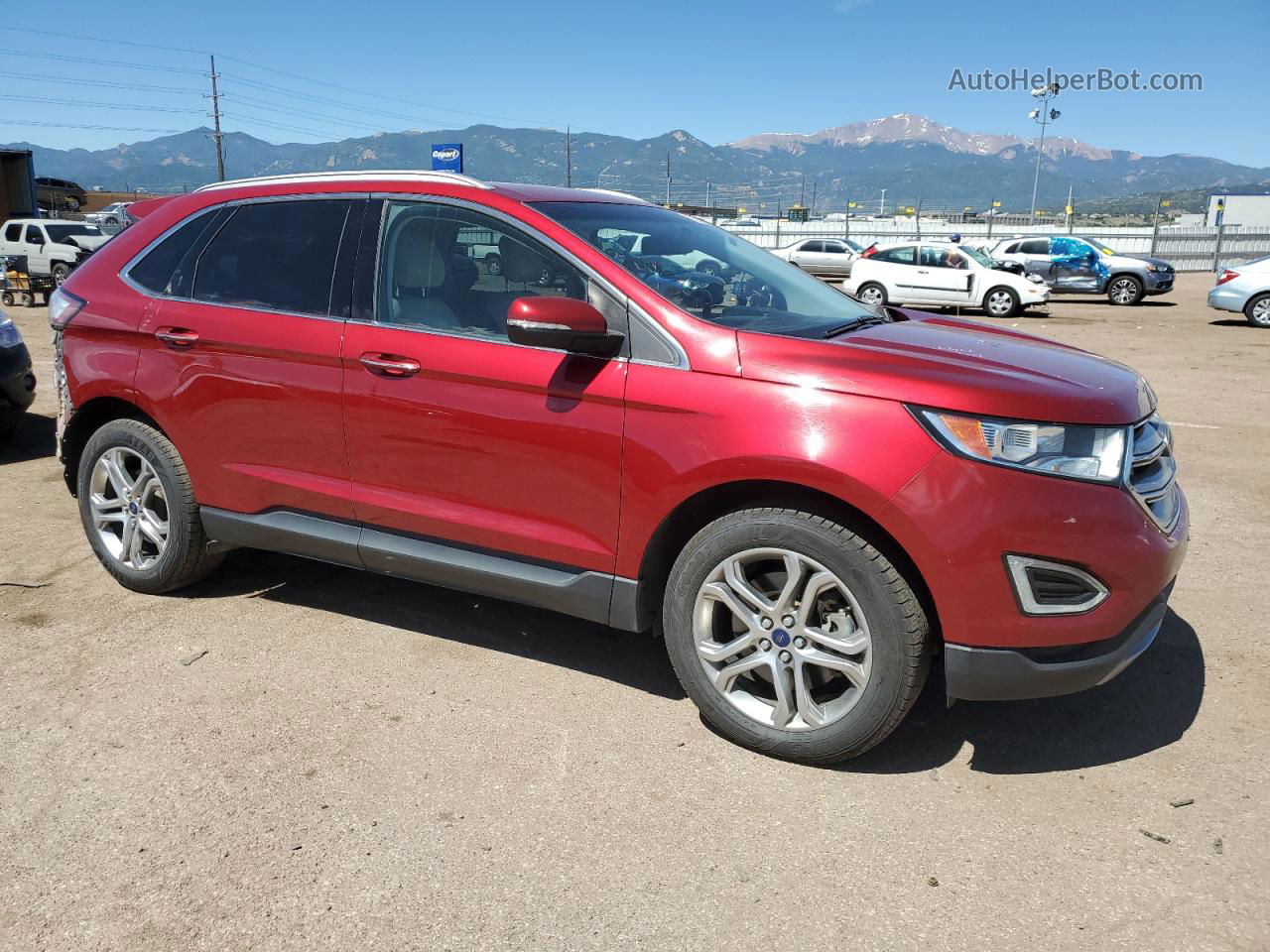 2016 Ford Edge Titanium Красный vin: 2FMPK4K85GBB23834