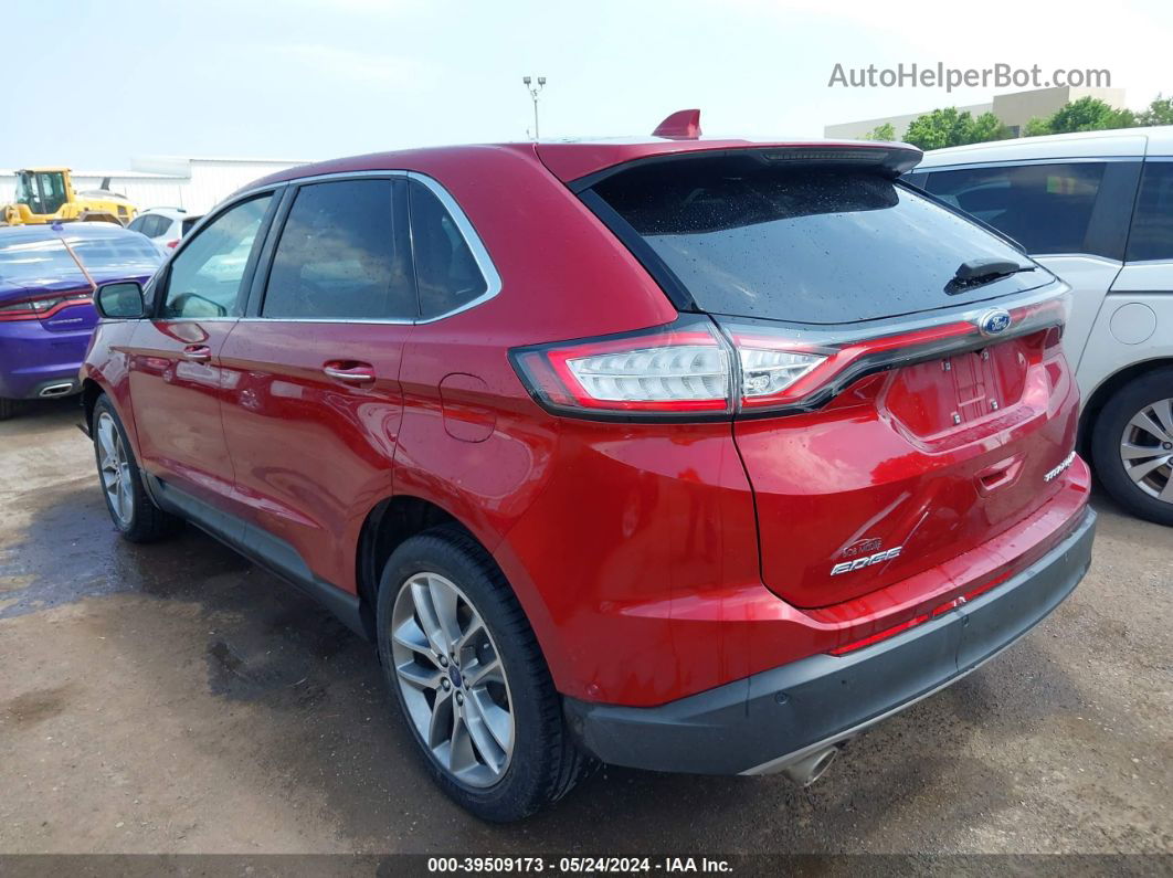 2017 Ford Edge Titanium Red vin: 2FMPK4K85HBB81914