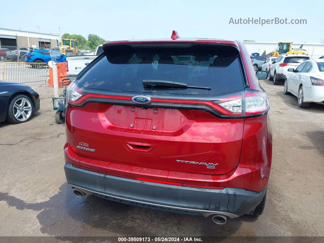 2017 Ford Edge Titanium Red vin: 2FMPK4K85HBB81914