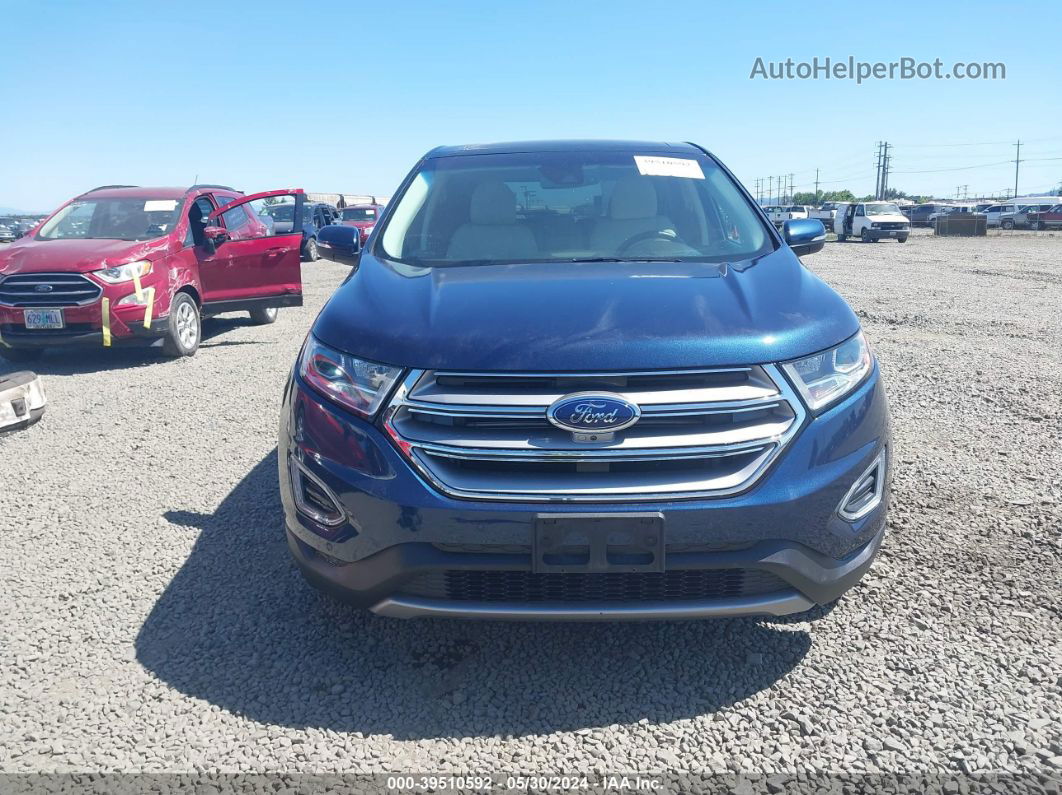 2017 Ford Edge Titanium Blue vin: 2FMPK4K85HBC12384