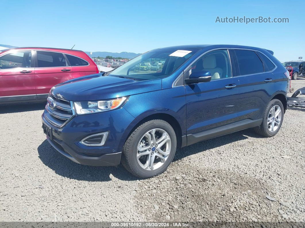 2017 Ford Edge Titanium Blue vin: 2FMPK4K85HBC12384