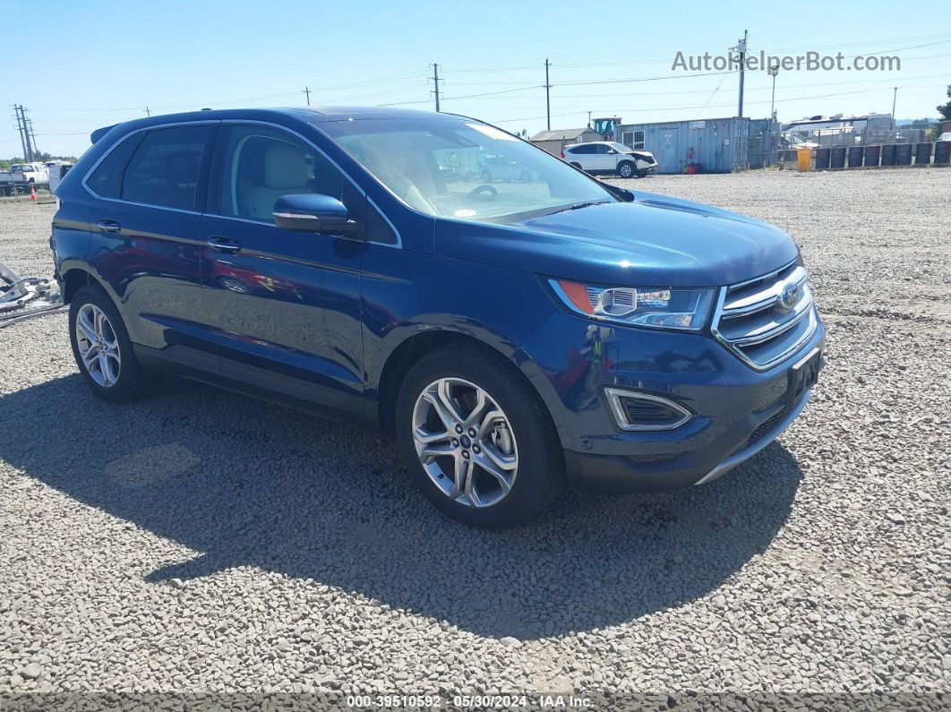 2017 Ford Edge Titanium Blue vin: 2FMPK4K85HBC12384