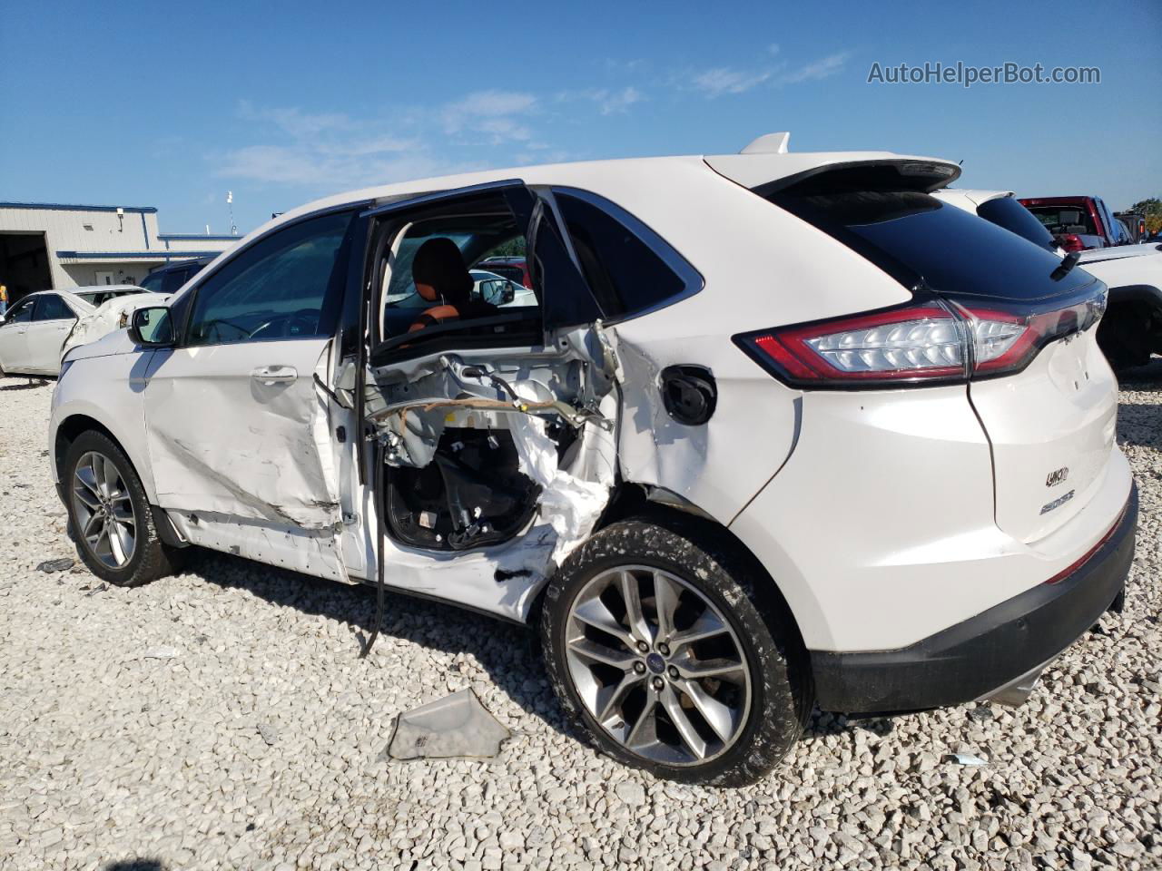 2018 Ford Edge Titanium Белый vin: 2FMPK4K85JBB13926