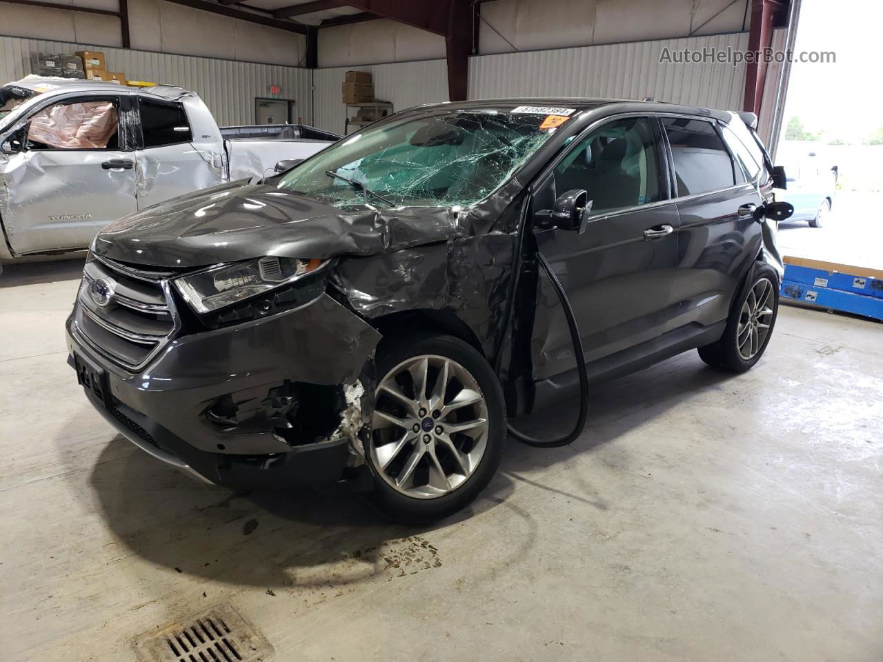 2015 Ford Edge Titanium Gray vin: 2FMPK4K86FBB49809