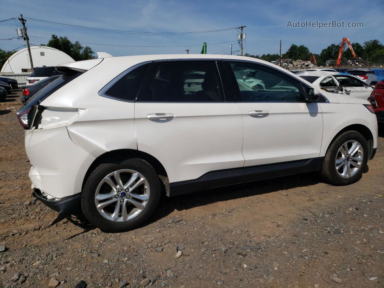 2016 Ford Edge Titanium White vin: 2FMPK4K86GBB41503