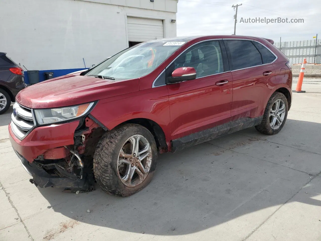 2016 Ford Edge Titanium Red vin: 2FMPK4K86GBB44577