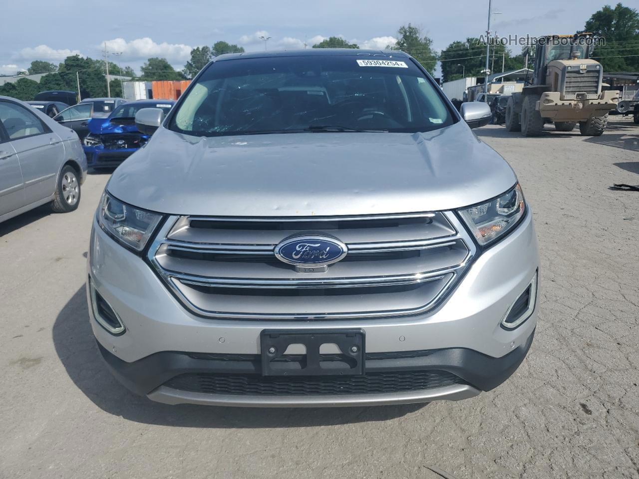 2017 Ford Edge Titanium Silver vin: 2FMPK4K86HBC18128