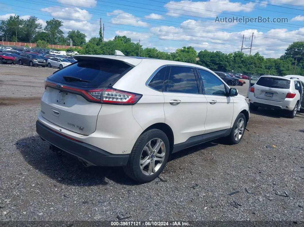 2015 Ford Edge Titanium White vin: 2FMPK4K87FBB94595