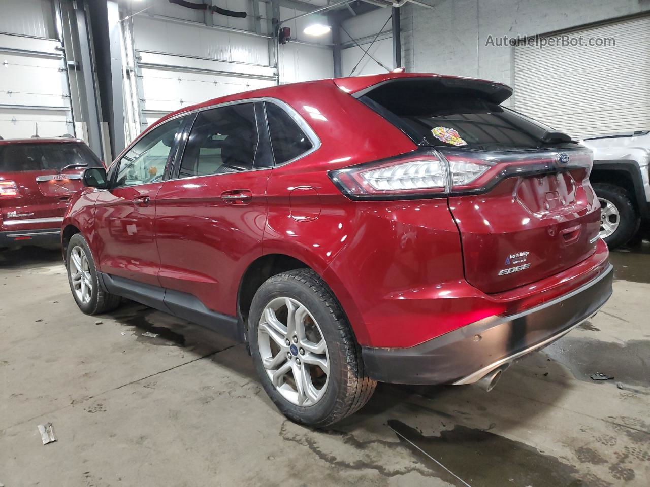 2016 Ford Edge Titanium Красный vin: 2FMPK4K87GBB42823