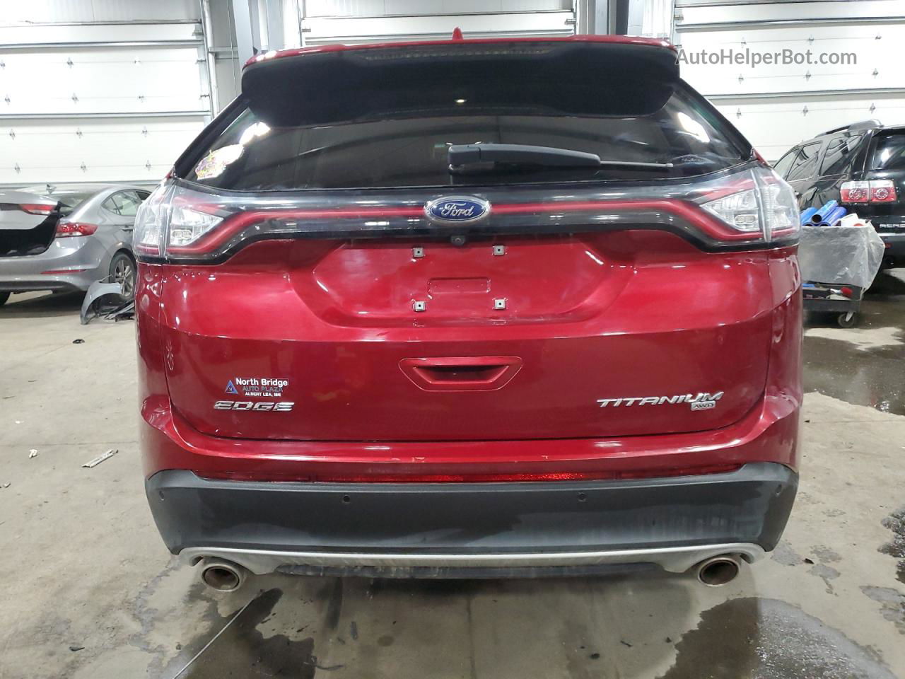 2016 Ford Edge Titanium Красный vin: 2FMPK4K87GBB42823