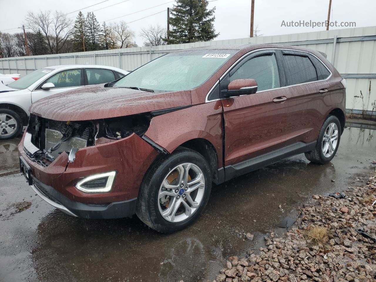 2016 Ford Edge Titanium Orange vin: 2FMPK4K87GBB78463