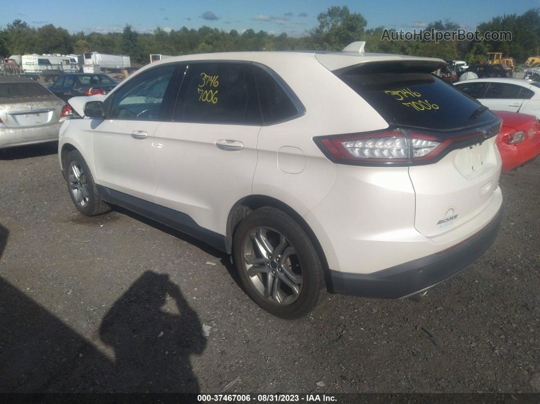 2016 Ford Edge Titanium White vin: 2FMPK4K87GBB82058