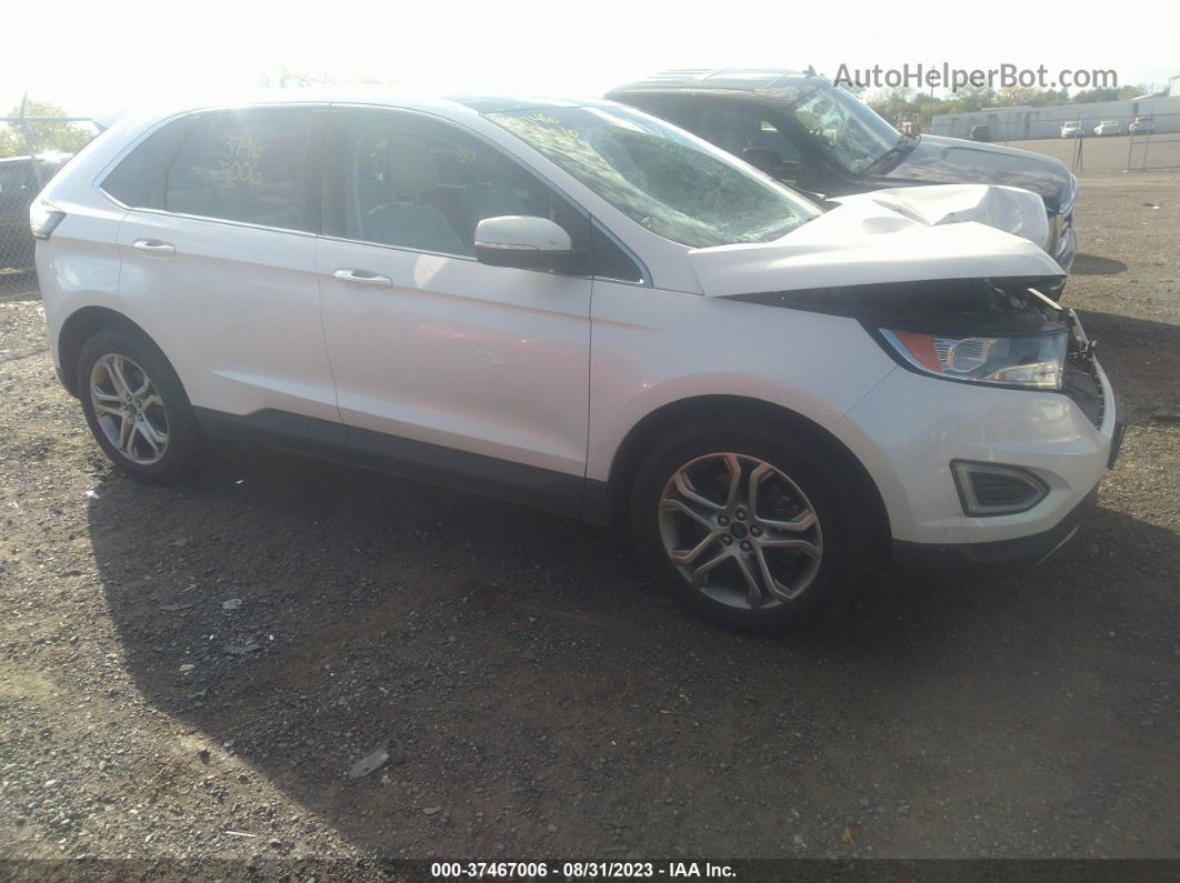 2016 Ford Edge Titanium Белый vin: 2FMPK4K87GBB82058