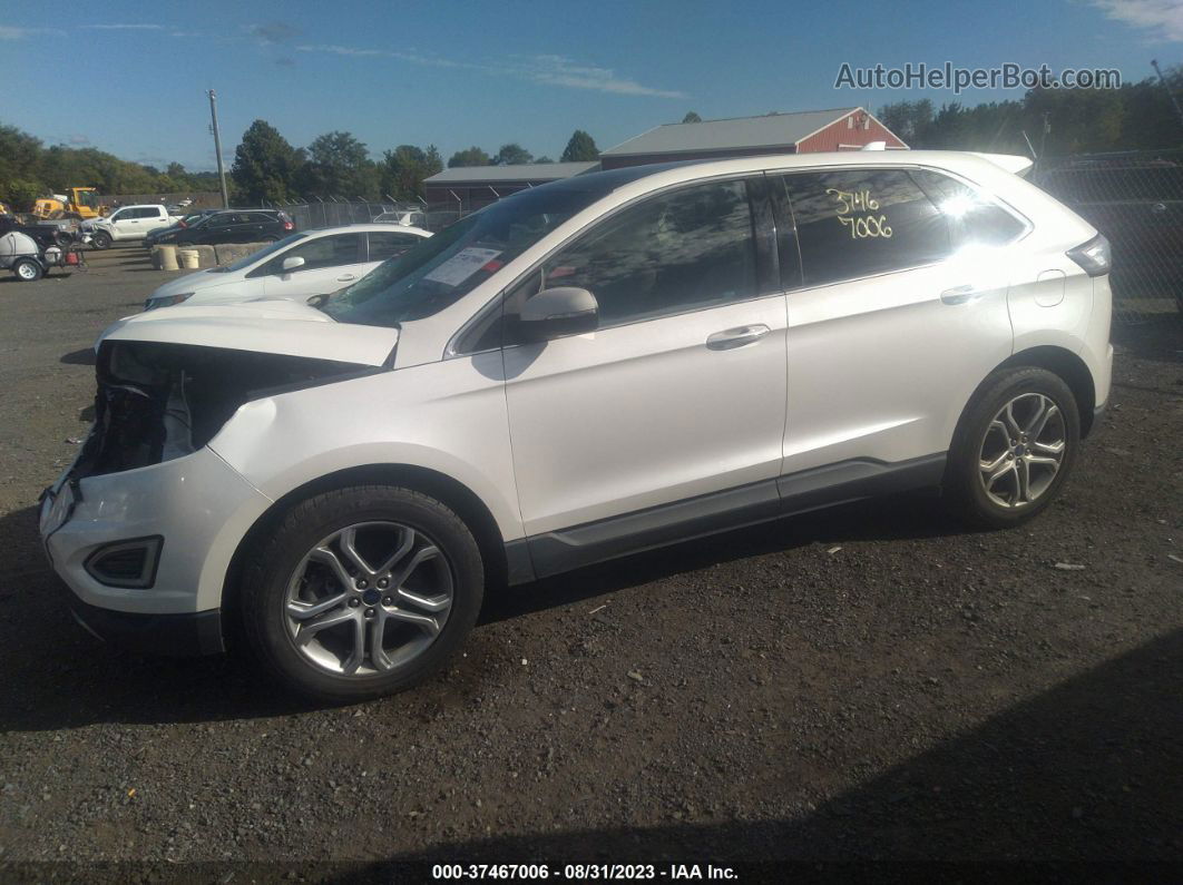 2016 Ford Edge Titanium Белый vin: 2FMPK4K87GBB82058