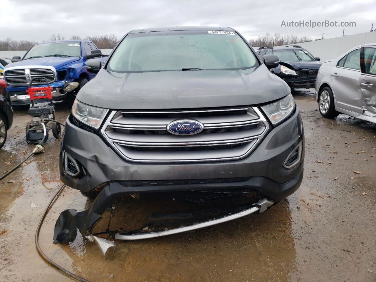 2017 Ford Edge Titanium Gray vin: 2FMPK4K87HBB97208