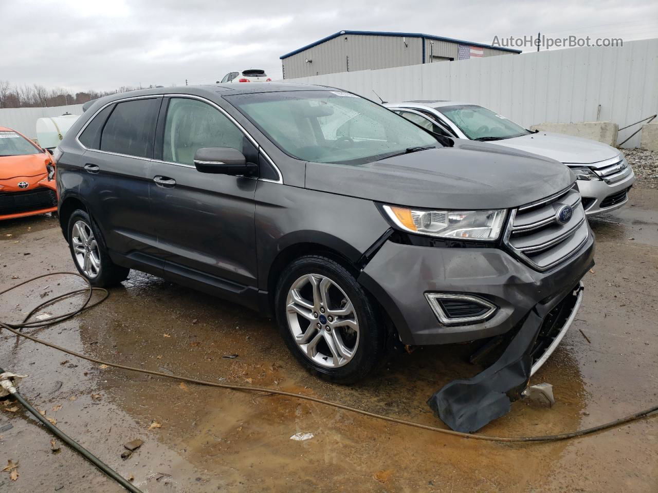 2017 Ford Edge Titanium Gray vin: 2FMPK4K87HBB97208