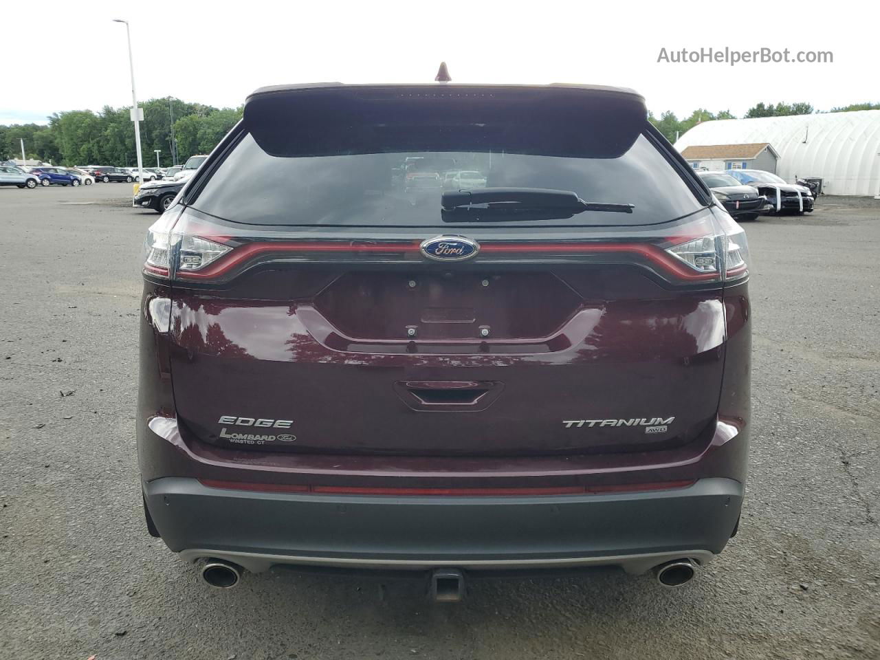 2018 Ford Edge Titanium Burgundy vin: 2FMPK4K87JBC04423