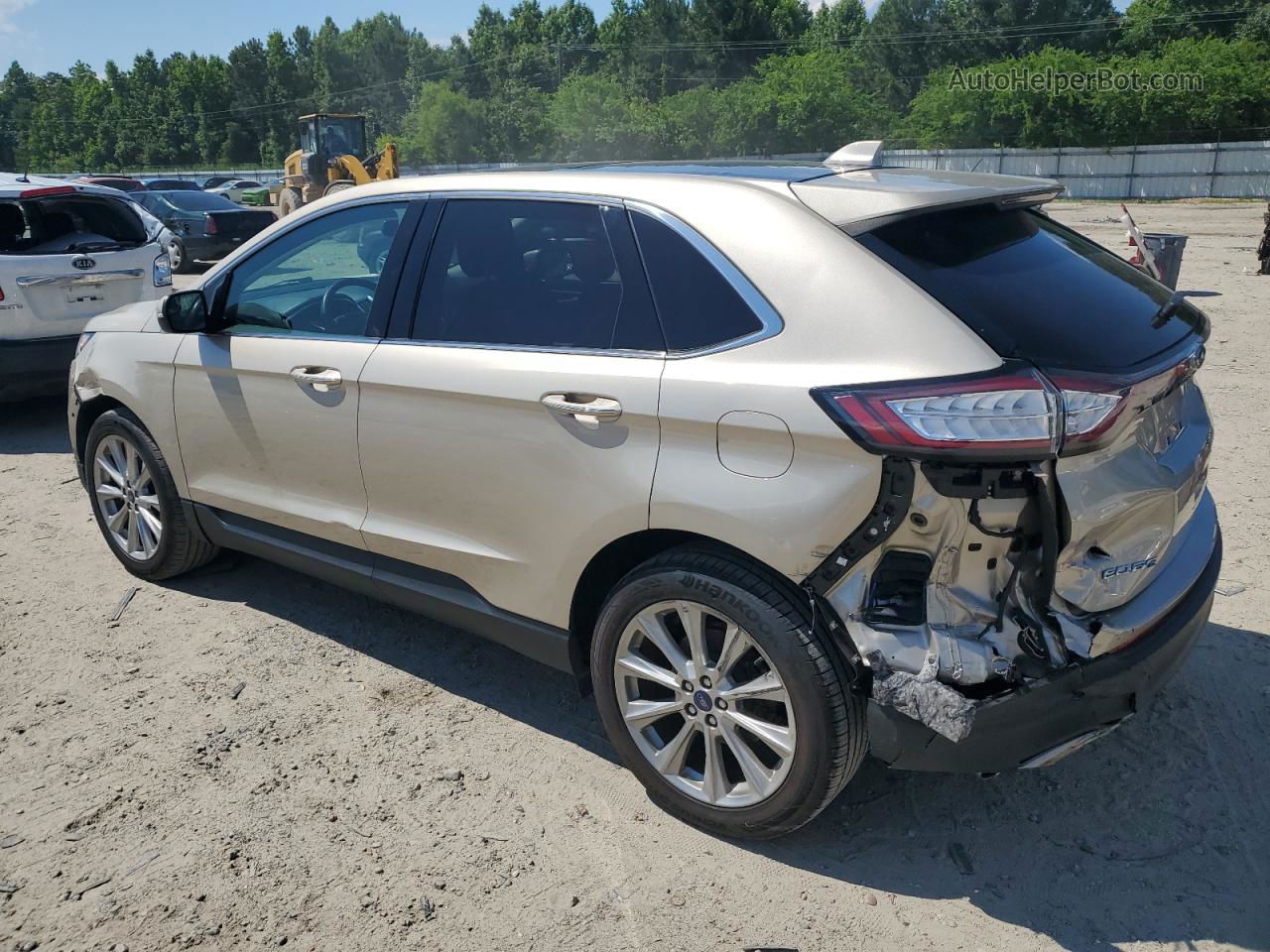 2018 Ford Edge Titanium Beige vin: 2FMPK4K87JBC50303