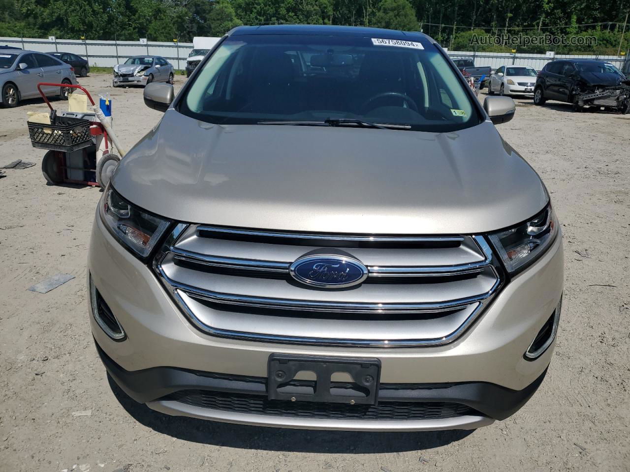 2018 Ford Edge Titanium Beige vin: 2FMPK4K87JBC50303